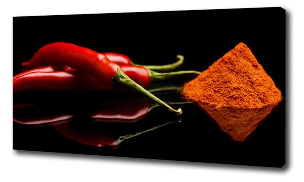 Feszített vászonkép Chilli és cayenne