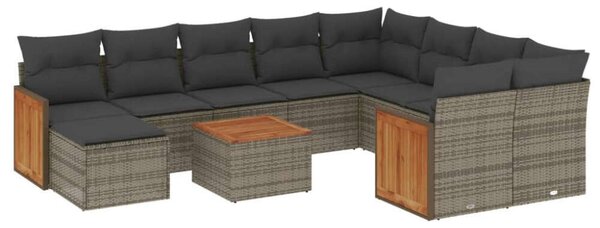 VidaXL Polyrattan Kerti Ülőgarnitúra - 11 részes