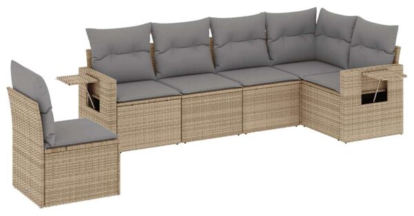 VidaXL Polyrattan Kerti Ülőgarnitúra - 6 részes - Bézs