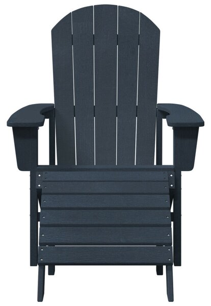 Adirondack szék lábtartókkal 2 db Tengerészkék HDPE
