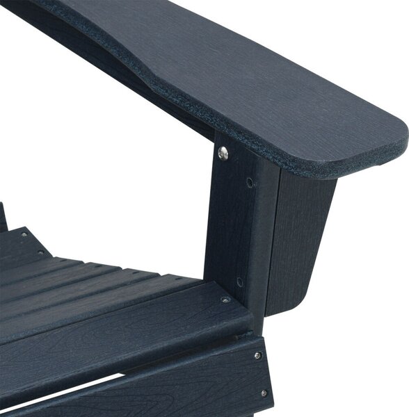 Adirondack szék lábtartókkal 2 db Tengerészkék HDPE