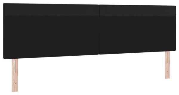 Fejtámla Egyszerű Design Fekete 200 cm Műbőr