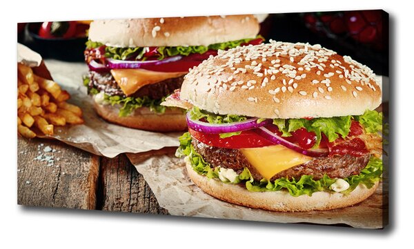 Feszített vászonkép Hamburger