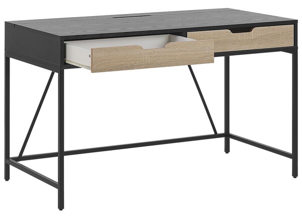 Íróasztal JENA Fekete 120 cm 60 cm fiókokkal