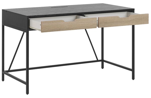 Íróasztal JENA Fekete 120 cm 60 cm fiókokkal