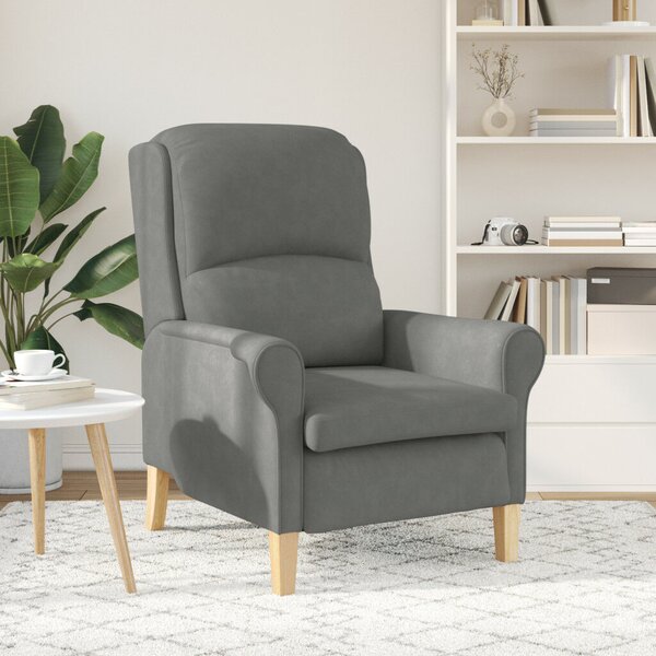 Sötétszürke Karosszék Sötétszürke Szövet és Fa Standard