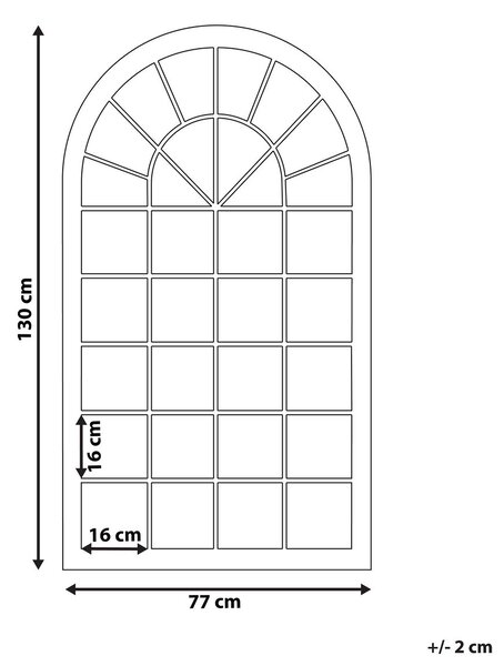 Falitükör TREVOL 77 cm 130 cm Fém Bézs