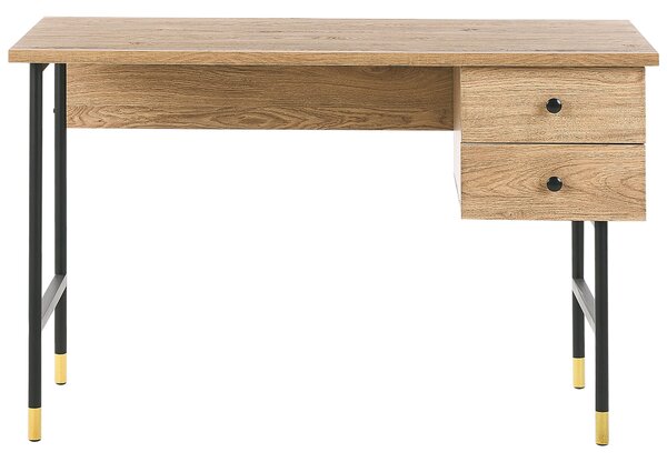 Íróasztal ABILEN Világosbarna 120 cm 60 cm fiókokkal