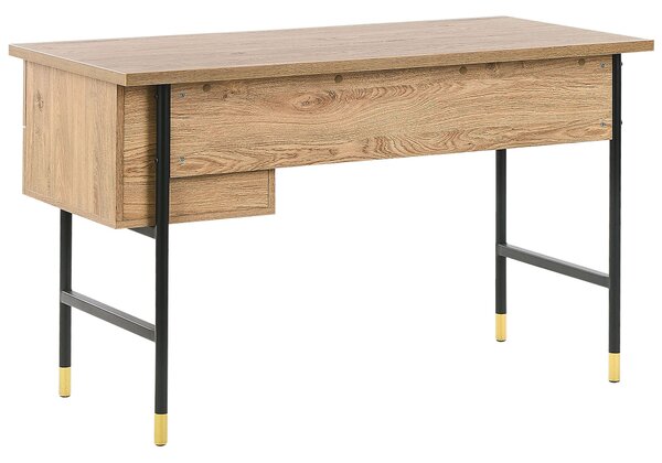 Íróasztal ABILEN Világosbarna 120 cm 60 cm fiókokkal