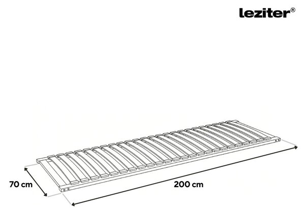 Keretes farugós ágyrács 70x200 cm
