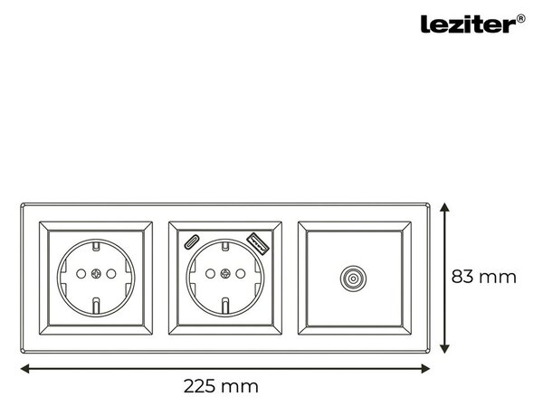 Nova dugalj, USB, TV csatlakozóval fehér kerettel