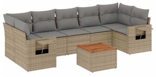 VidaXL Polyrattan Kerti Ülőgarnitúra - 8 részes