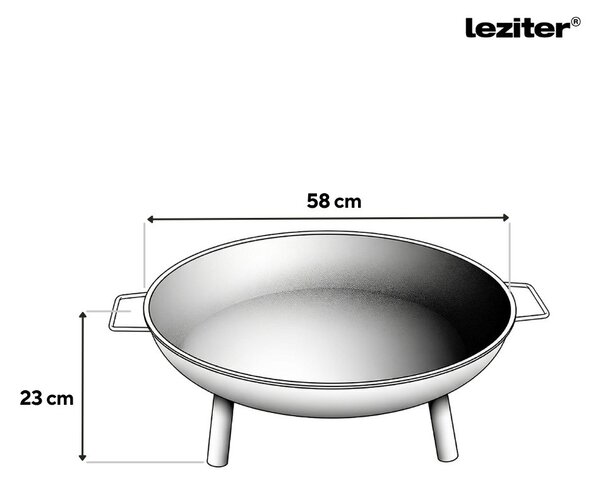 Hordozható tűzrakó 58 cm