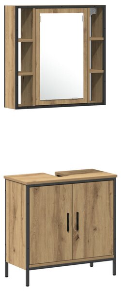 Fürdőszoba szekrény Mesteri tölgy 33x33x185.5 cm Mérnöki fa