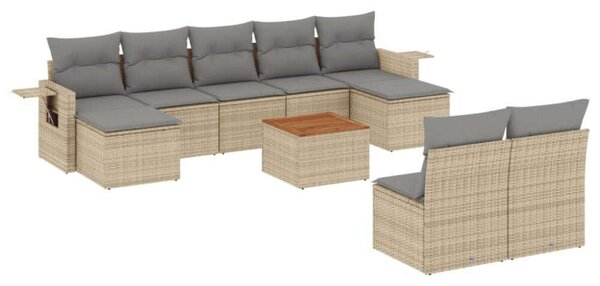 VidaXL Polyrattan Kerti Ülőgarnitúra - 10 részes