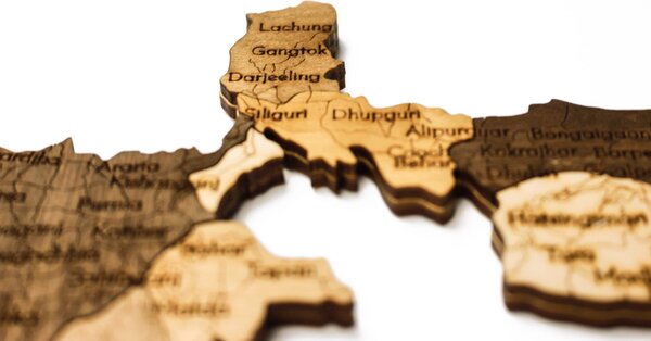 Natura Products - India 3D Fa Puzzle Térkép - Elegáns Fali Dekoráció