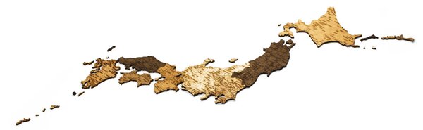 Natura Products - Japán 3D Fa Puzzle Térkép - Elegáns Fali Dekoráció