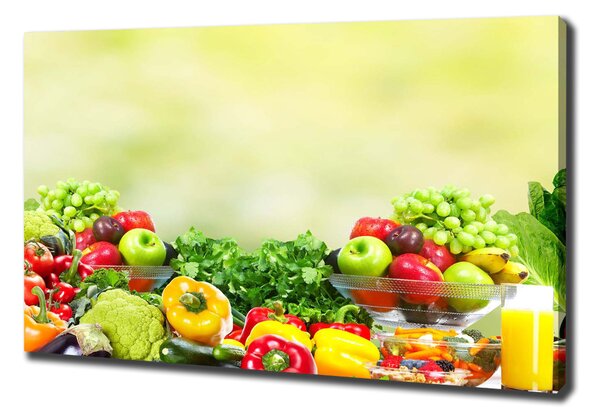 Feszített vászonkép Gyümölcsök és zöldségek