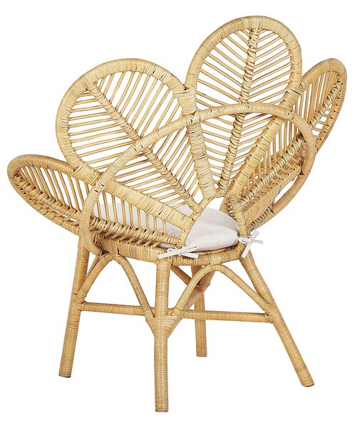 Kétdarabos páva alakú szék szett FLORENTINE Rattan Természetes