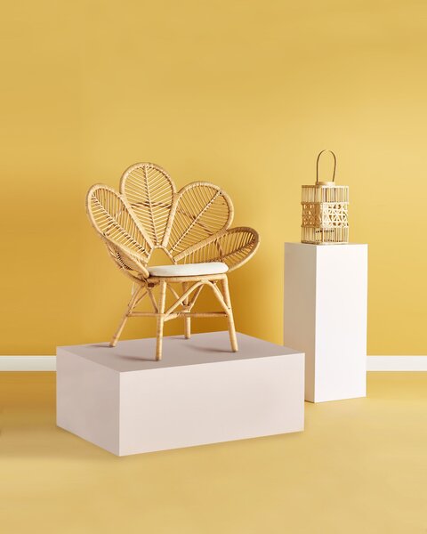 Páva alakú szék FLORENTINE Rattan Természetes