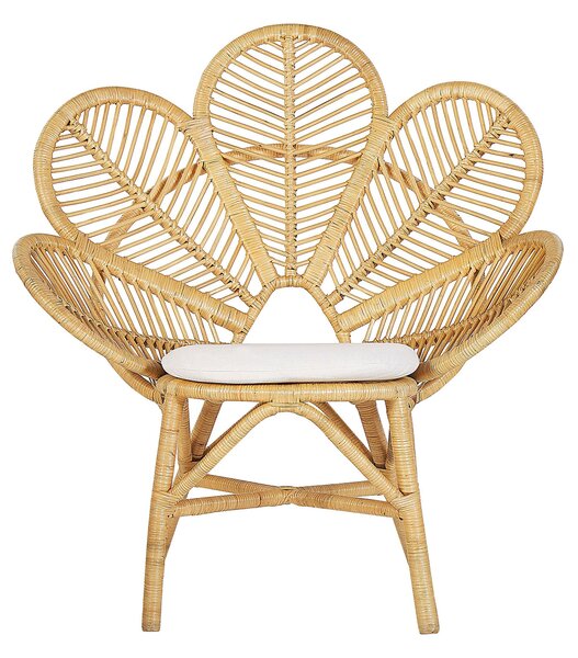 Kétdarabos páva alakú szék szett FLORENTINE Rattan Természetes