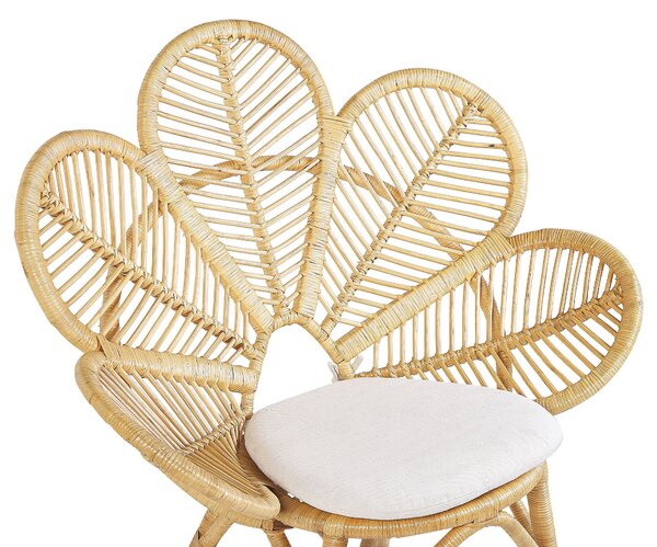 Kétdarabos páva alakú szék szett FLORENTINE Rattan Természetes