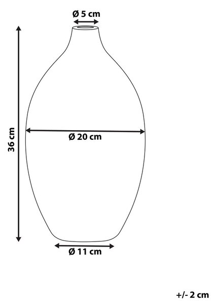 Dekor váza BAEZA Kerámia 36 cm Fehér