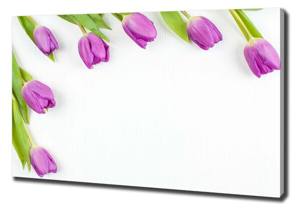 Egyedi vászonkép Lila tulipánok