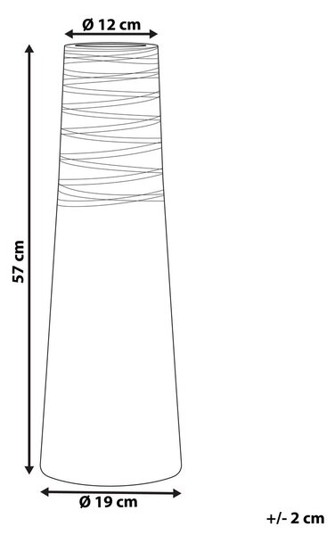 Dekor váza TARRAGONA Kerámia 57 cm Fehér
