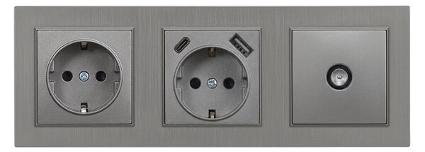 Nova dugalj, USB, TV csatlakozóval szürke szálcsiszolt kerettel