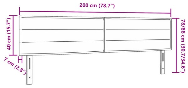 LED fejtámla világosszürke 200 cm szövet