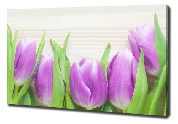 Egyedi vászonkép Lila tulipánok