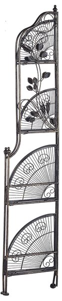 Sarokpolc SIDERNO Fém 158 cm 35 cm Fekete