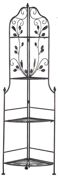 Sarokpolc SIDERNO Fém 158 cm 35 cm Fekete