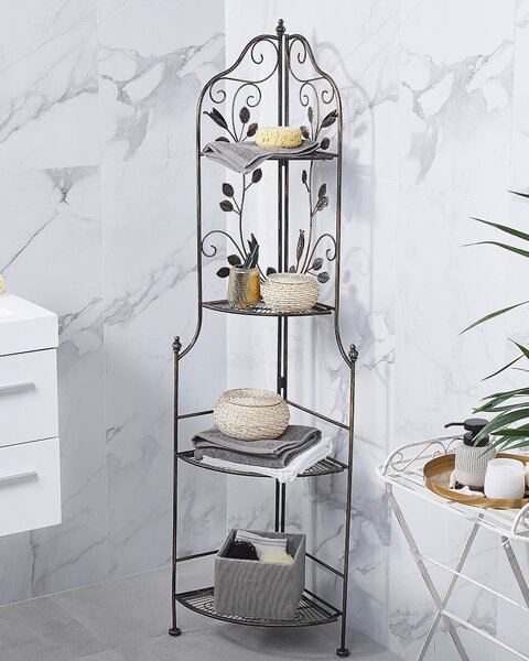 Sarokpolc SIDERNO Fém 158 cm 35 cm Fekete