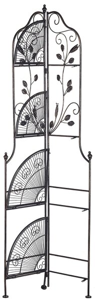 Sarokpolc SIDERNO Fém 158 cm 35 cm Fekete