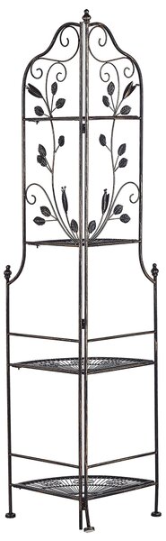 Sarokpolc SIDERNO Fém 158 cm 35 cm Fekete