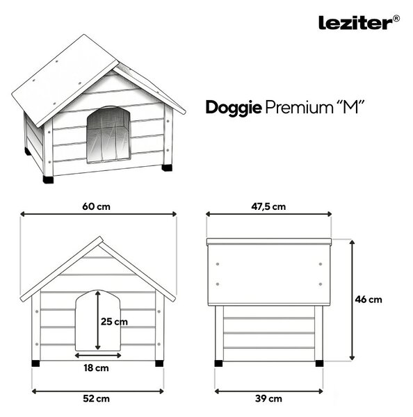 Doggie Premium hőszigetelt kutyaház "M"