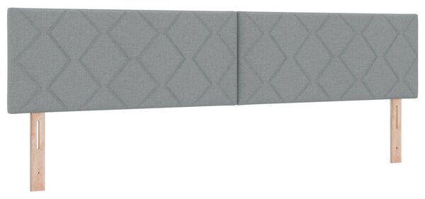 LED fejtámla gyémánt blokkok mintával, világosszürke, 200 cm kárpit