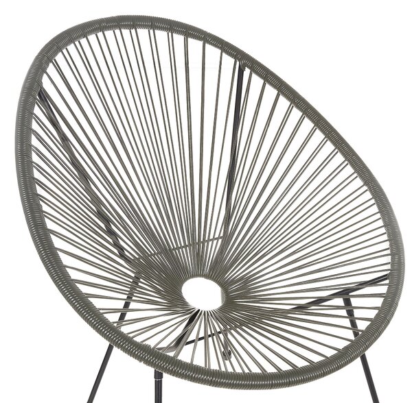 Kerti szék ACAPULCO II PE Rattan Sötétszürke