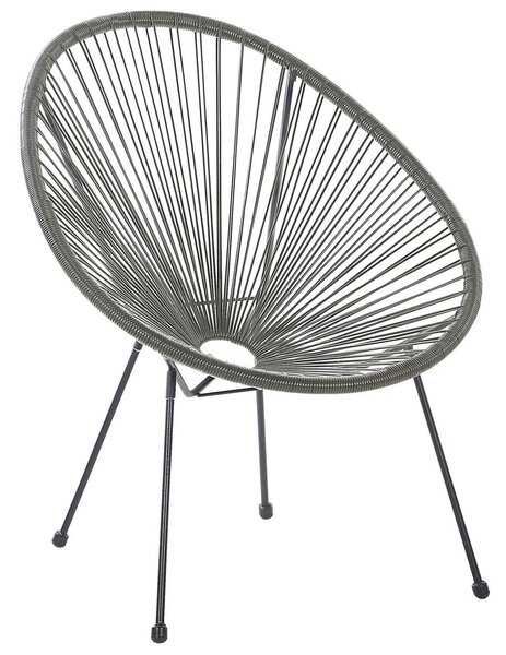 Kerti szék ACAPULCO II PE Rattan Sötétszürke