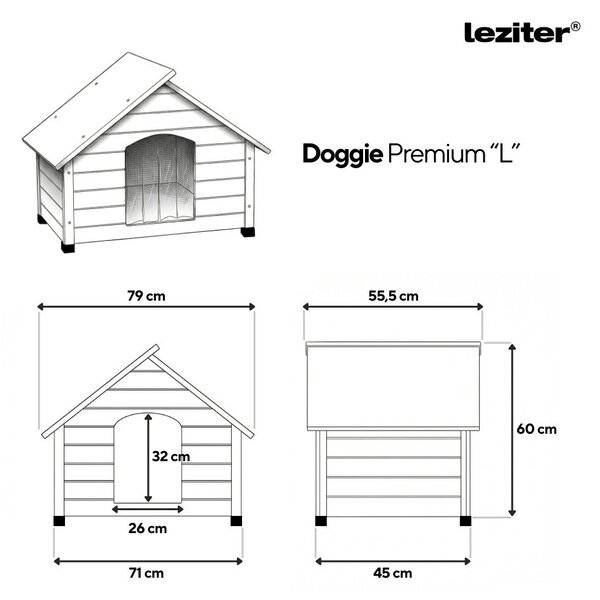 Doggie Premium hőszigetelt kutyaház "L"