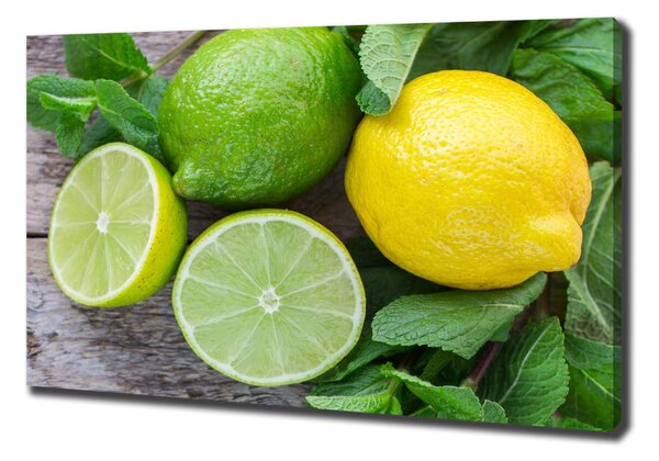 Feszített vászonkép Lime és citrom