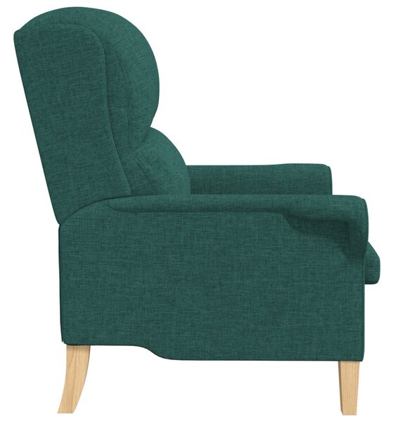 Modern Karosszék Sötét Zöld Szövet, Fa Standard Ergonomikus