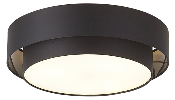 Modern mennyezeti lámpa fekete 50 cm 3-lámpás - Drum Duo