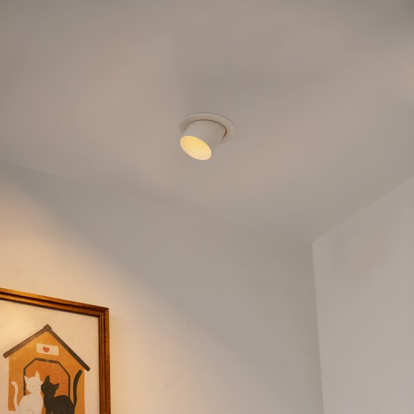 Modern beépíthető spotlámpa bézs GU10 50 mm kerek dönthető - Installa