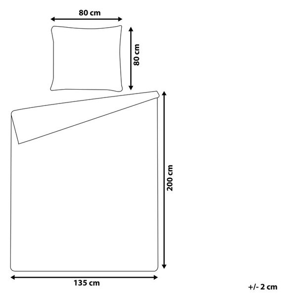 Paplanhuzat szett HARMONRIDGE Pamut szatén 135 x 200 cm Rózsaszín