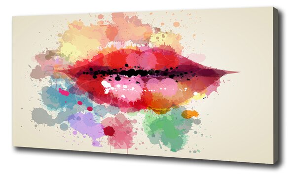 Vászonkép nyomtatás Színes ajkak
