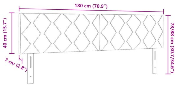 LED Fejtámla Gyémánt Mintázattal Rózsaszín 180 cm Bársony