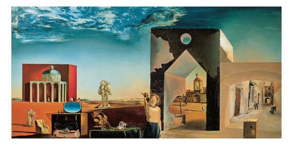 Suburbs of a Paranoiac Critical Town Festmény reprodukció, Salvador Dalí, (100 x 50 cm)
